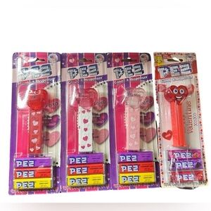 Four Valentines & Love Pez Candy & Dispensers (NWT) ❤️